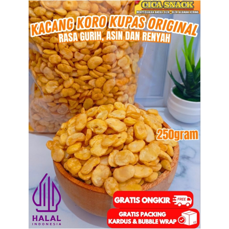 

Kacang Koro Kupas Original Asin Gurih 250gram