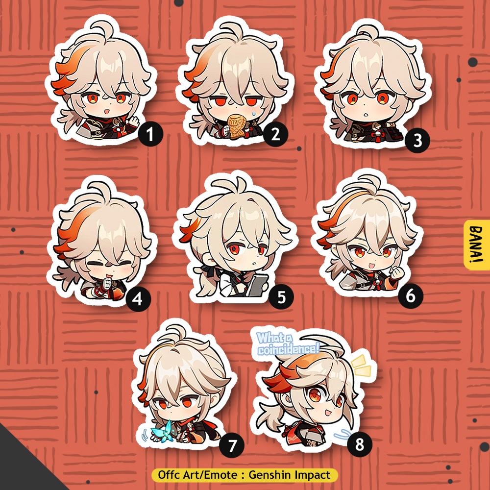 Stiker Genshin Impact KAZUHA Sticker Vinyl Waterproof Bijian | BANA