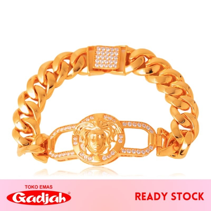 Gelang Emas Versase Setengah Kosongan Lubang Mata Tabur - Toko Emas Gadjah