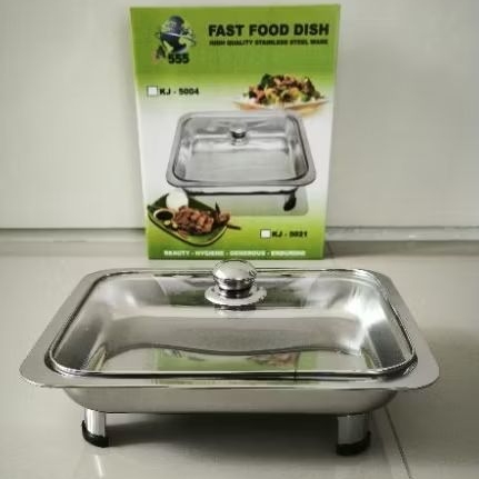 Tempat Prasmanan stainless steel Fast food Dish