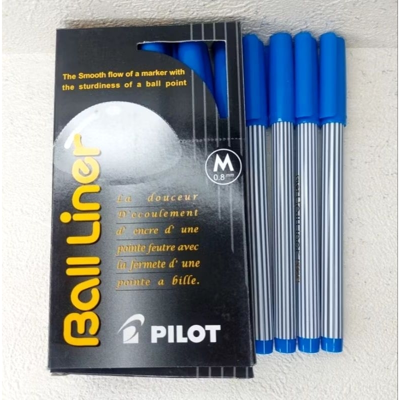 Pulpen Pilot Balliner  Medium /Bolpoint Ball Liner 0.8mm (Biru)