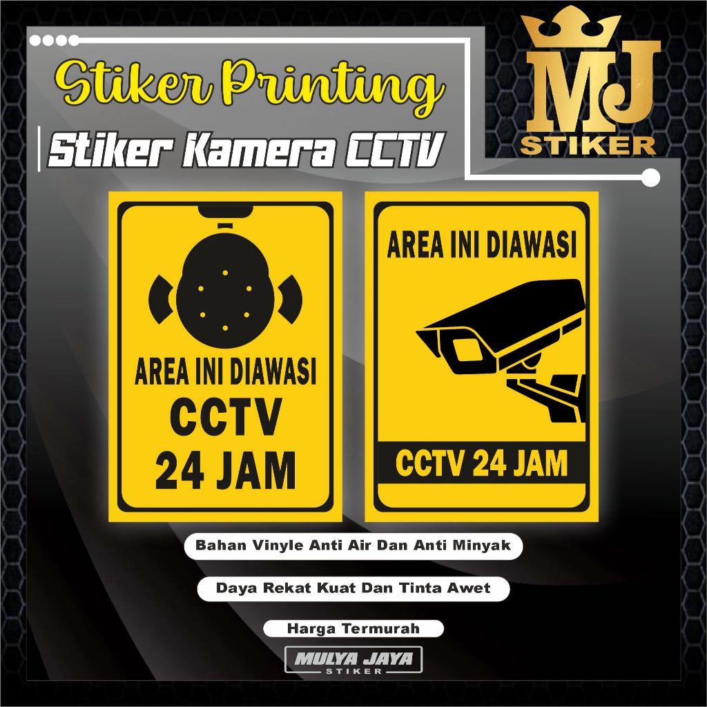 

PROMO Mulya Jaya Stiker Cctv / Stcker Cctv 24 Jam / Stiker Cctv 24 Jam / Stiker Keamanan