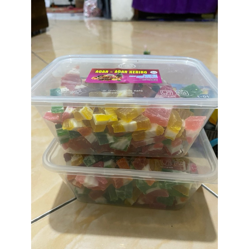 

agar agar kering lapis/layer 100% gula murni kemasan 500 gram