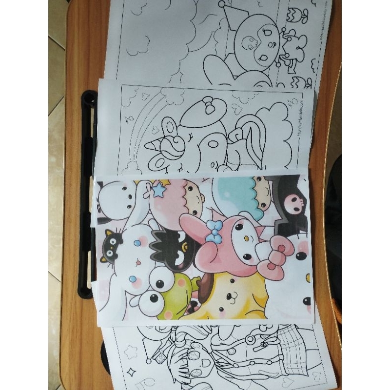 

Kertas mewarnai anak Sanrio series/Coloring/Sketsa Sanrio Series