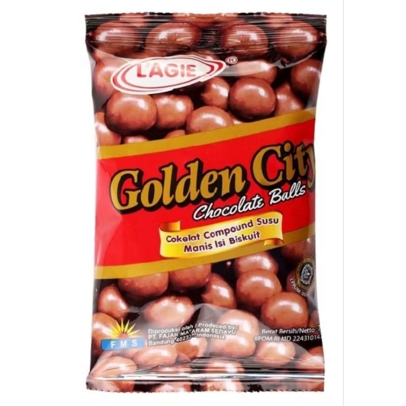 

LAGIE GOLDEN CITY CHOCO BALL BISKUIT COKLAT 75 DAN 50GR