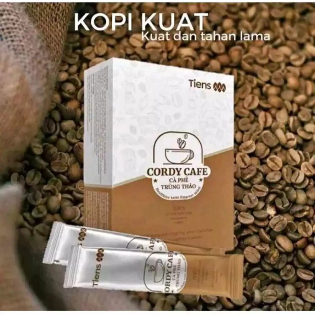 

ORIGINAL Cordy Cafe Tiens Kopi Kuat Pria Tahan Lama - Kopi Penambah Durasi Tahan Lama dan Stamina
