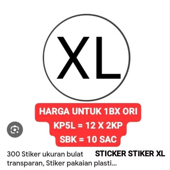 

XL XLK XLS 1BOX ORI STICKER HURUF XL - STIKER ANGKA ROMAWI XL