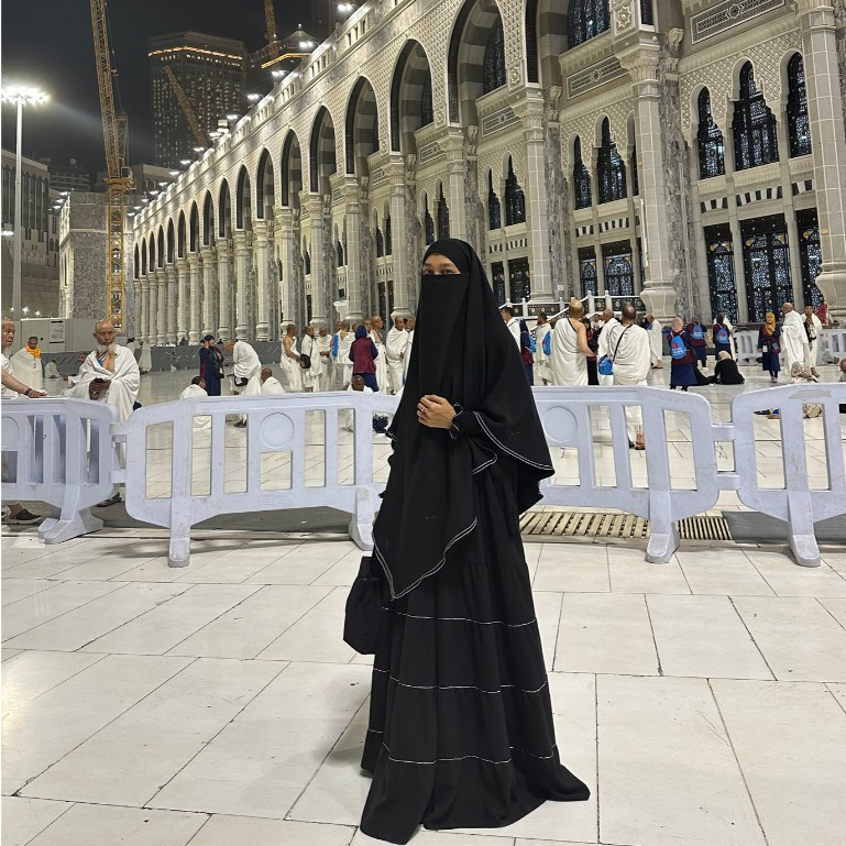BRSYARI AJWA Dress Gamis Syari Pakaian Wanita Hitam Pekat