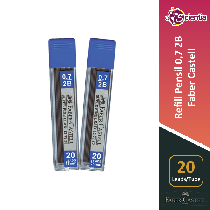 

Faber-Castell Refill Isi Pensil Mekanik 0.7 mm 2B 20 Leads/Tube