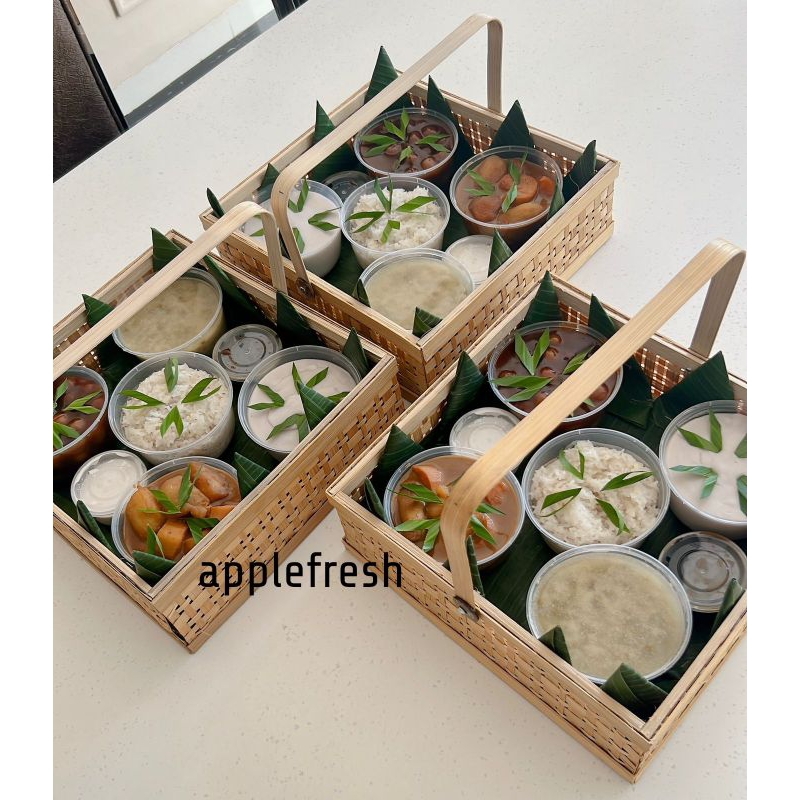 

Hantaran bambu murah 30x30|Kemasan hampers besek