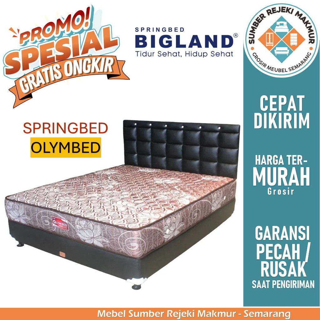 Matras Murah kos kosan Olymbed Bigland spring bed Sumber Rejeki Makmur SRM mebel semarang