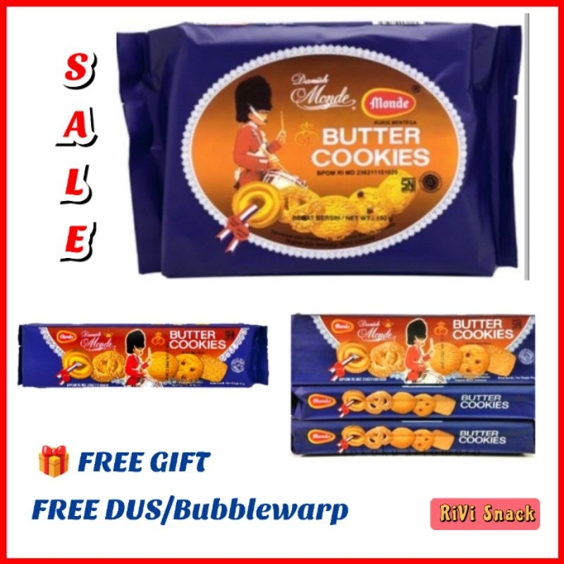 

MONDE BUTTER COOKIES KEMASAN/ KUE LEBARAN/ BISKUIT LEBARAN