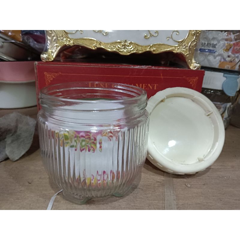 toples kaca mini l tempat bumbu tutup putar bahan kaca tebal impor l toples aesthetic estetik toples