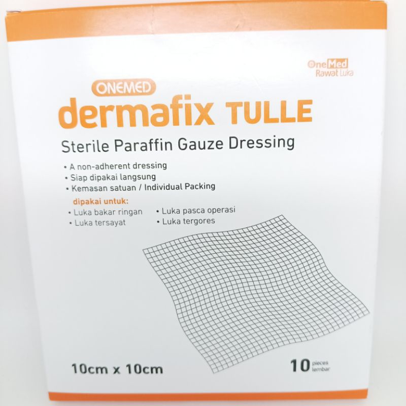 DERMAFIX TULLE ONEMED / KASA BASAH ANTI LENGKET / KASA JARING PEMBALUT LUKA / PER PCS