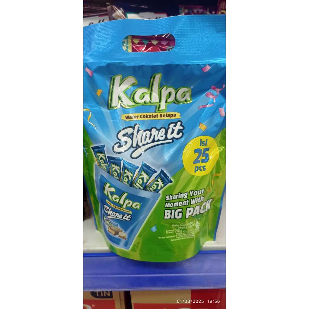 

KALPA SHARE IT POUCH 225GR - WAFER COKLAT KELAPA ( 25PCS @9GR)