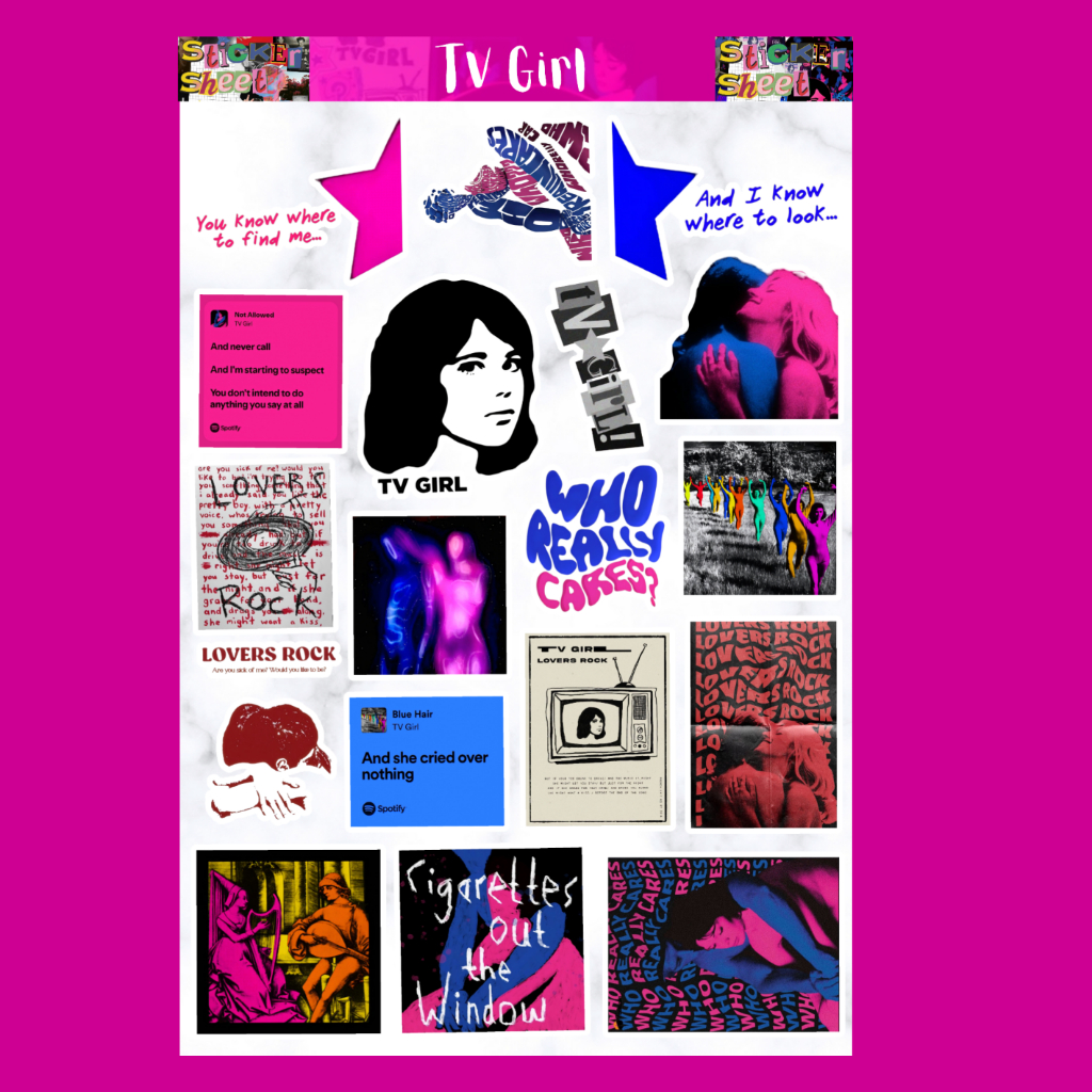 

TV Girl Sticker Sheet