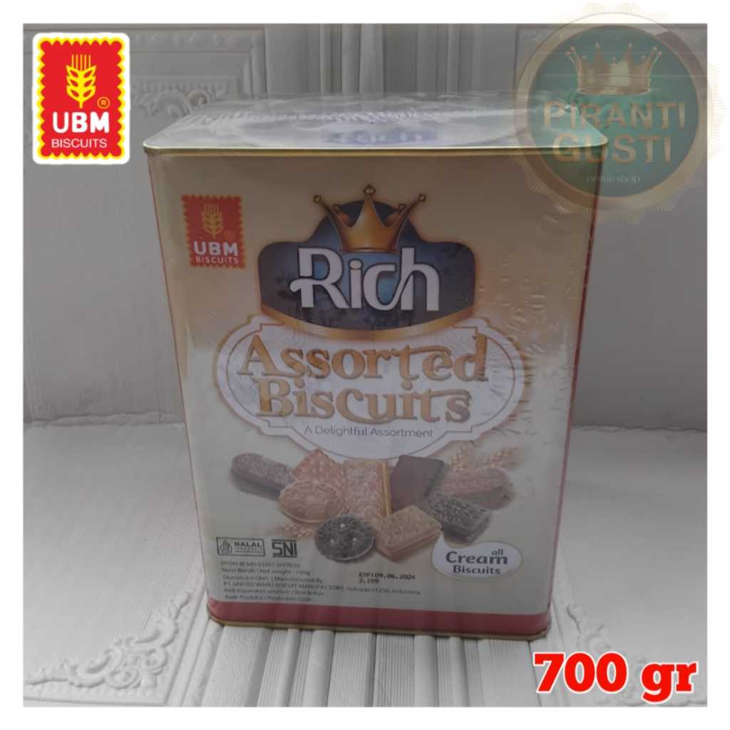 

Rich Assorted Biscuits Cream 700 gr kemasan kaleng