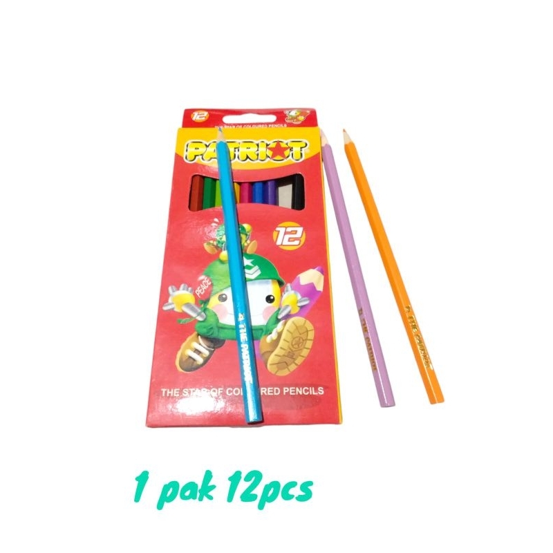 

pensil warna patriot 12 warna panjang
