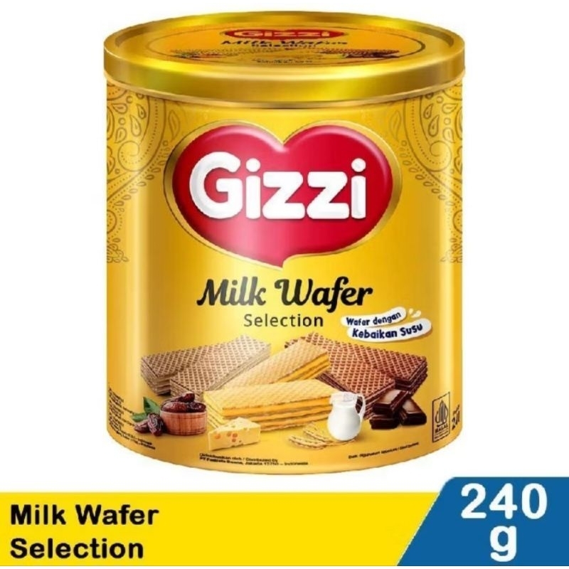 

GIZZI MILK WAFER SELECTION KALENG 240 GRAM