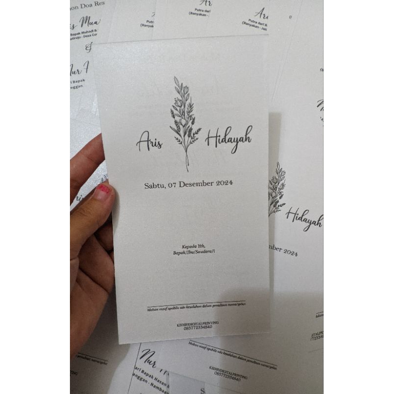 undangan pernikahan simple / wedding / khitan / unduh mantu