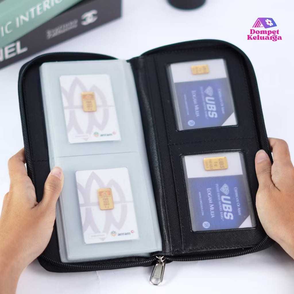 Dompet Wanita- Dompet Logam Mulia Album Antam Tempat Penyimpanan Emas 60 SLot