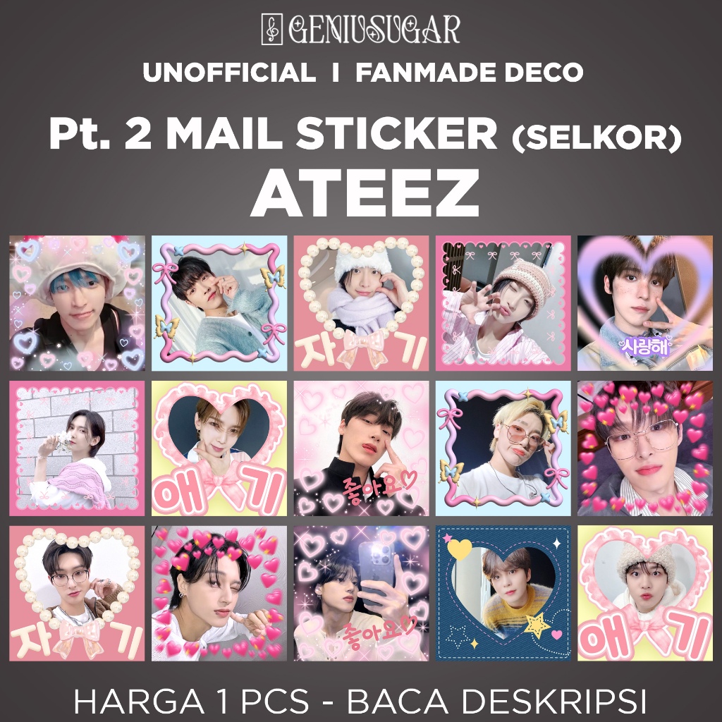 

[PREMIUM STICKER MAIL/SELKOR] Pt. 2 ATEEZ STIKER DECO KPOP