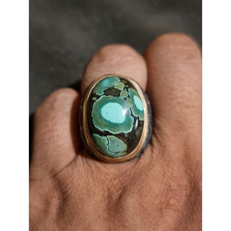 HQ NATURAL TURQUOISE - PIRUS HUBEI-XINJIANG-GRADASI TOSKA HIJAU-BIRU URAT EMAS-JENONG-LAWASAN-AGEMAN