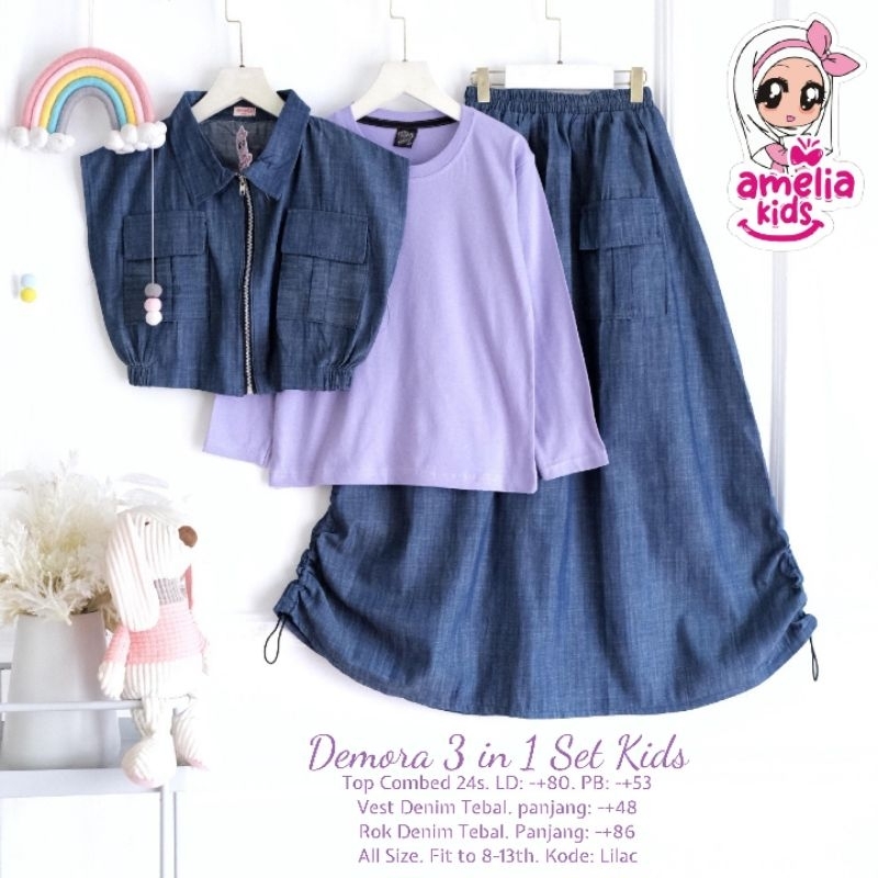 MOCA Demora Brisa Sabila Set Kids AMLK Meong Solo