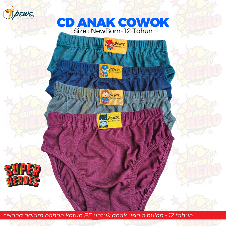 6 Pcs Sempak Anak Laki laki Polos Anak Cowok 12-13 tahun Celana Dalam Anak Laki Sempak Anak Cowok Mo