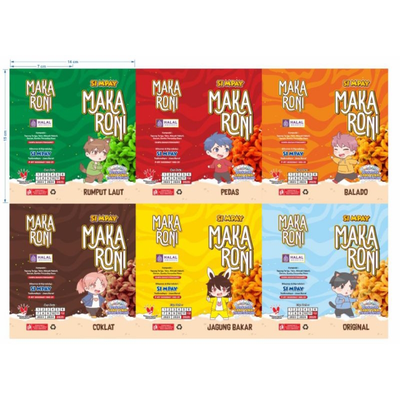 

RK01 BUNDLING MAKARONI+MIE LIDI 100 PCS CAMPUR MIX 6 VARIAN RASA TERLARIS SNACK PAKET USAHA MODAL