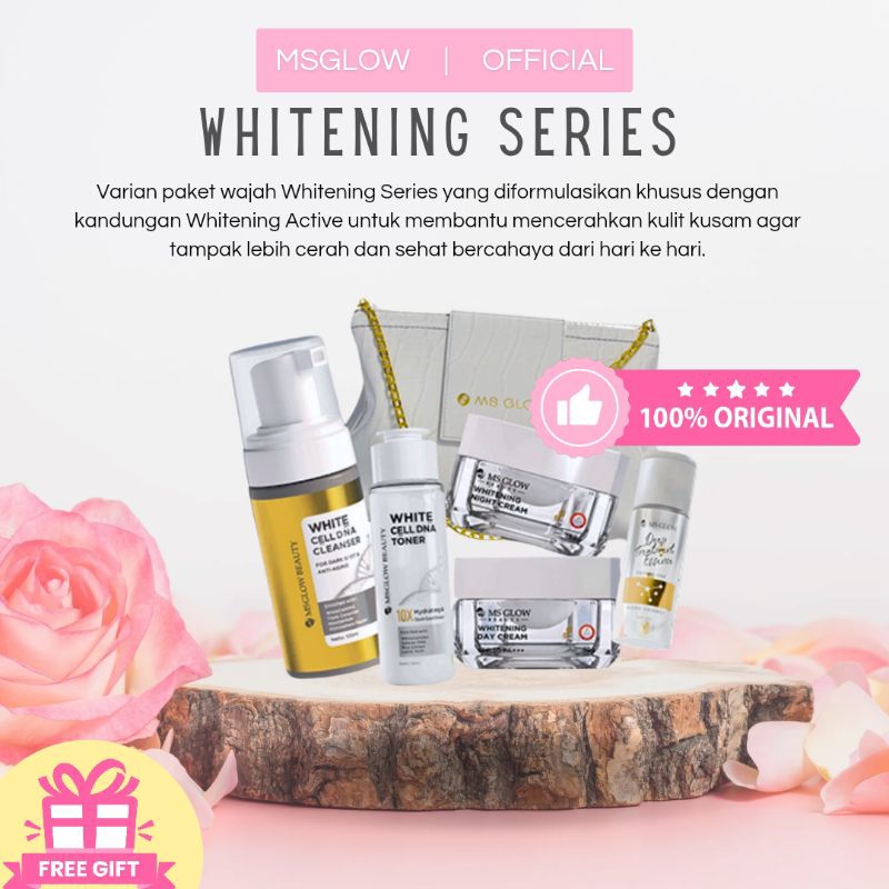 MSGLOW Whitening Skincare Pemutih Krim Pemutih Perawatan Wajah Cream Whitening Produk Pemutih Wajah 