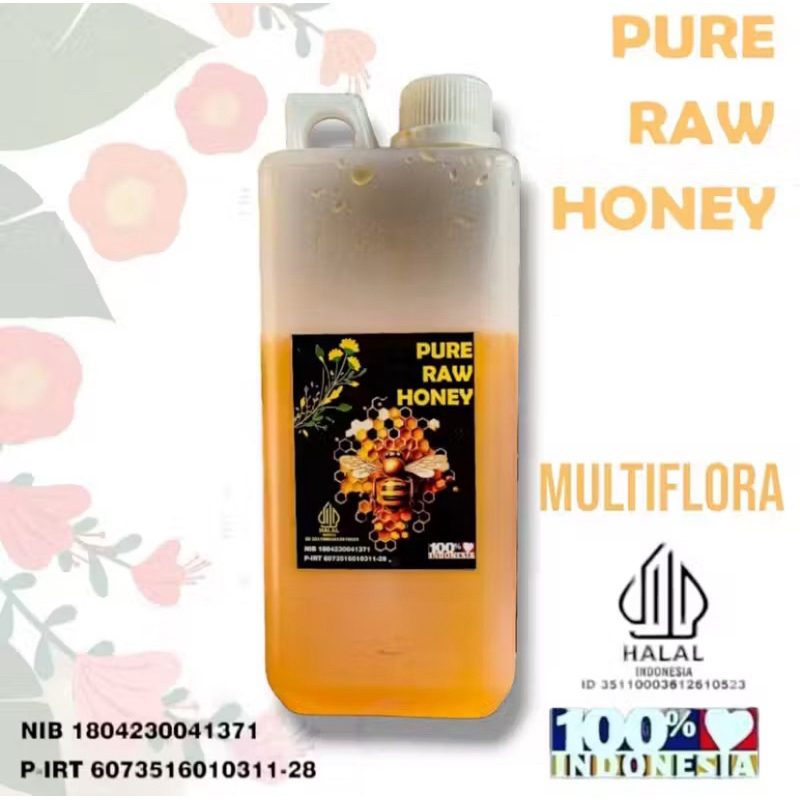 

Madu Murni Nektar Multiflora Original 1 Kg - Madu Asli 100% Pure Natural Raw Honey