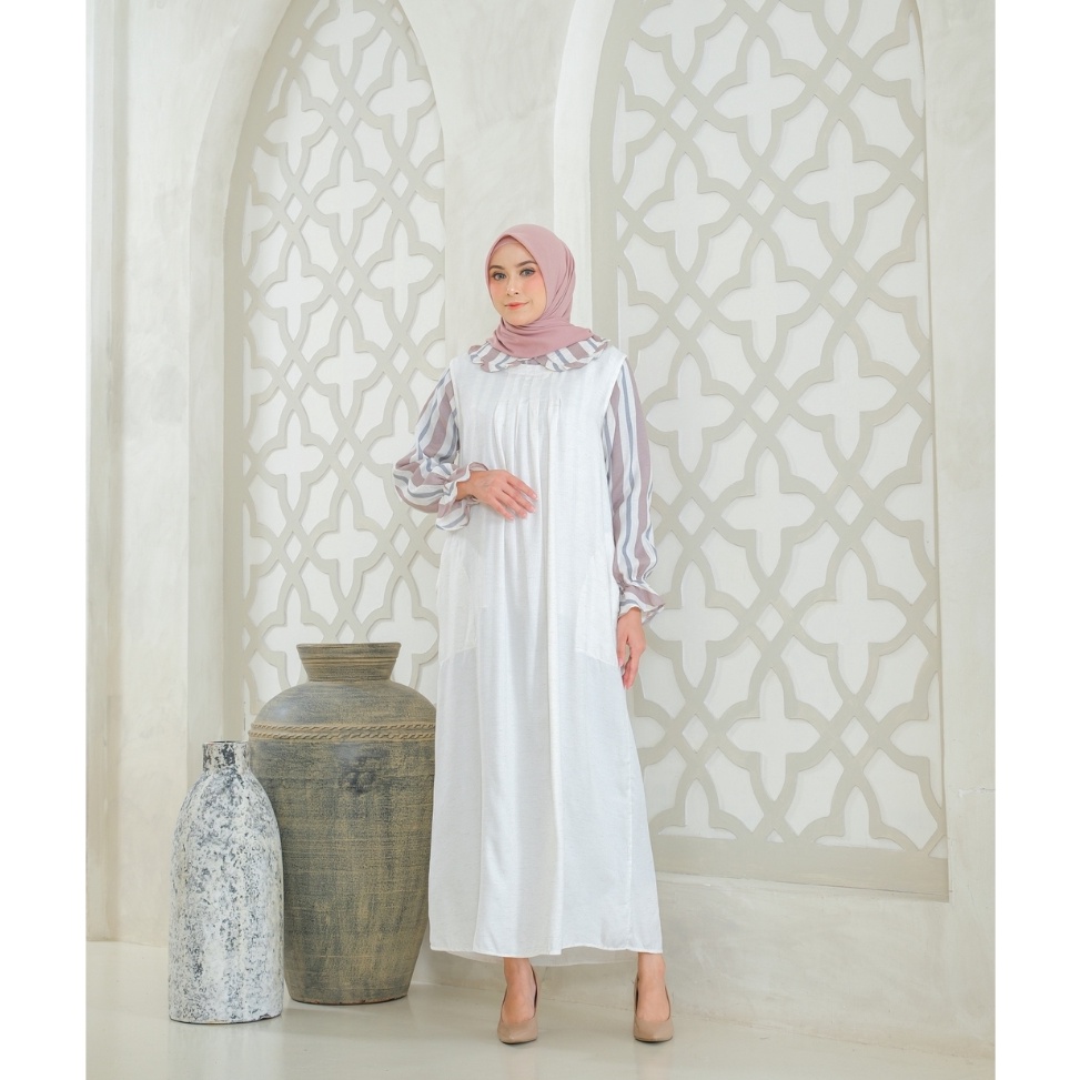 KODE F24B RILLEY  Overall Aqila  Jumpsuit Playsuit Wanita Baju Muslimah