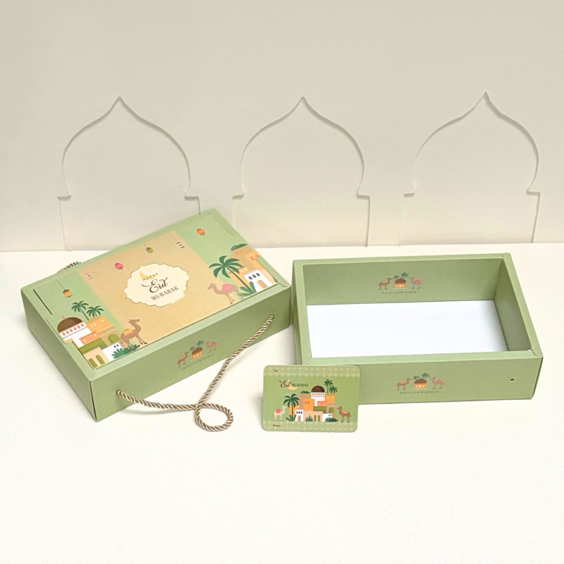 

RB 5 Set Box Aliyah 24x15x7 Cm Kotak Dus Kue Lebaran Idul Fitri Hampers