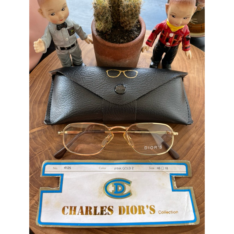 Vintage frame 70s/vintage oval round glasses Brand: DIOR'S Made in Germany Size: 48-18 Frame gold/lo