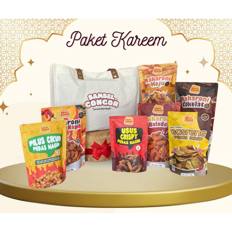 

[Paket Kareem All snack+Tas] Paket lebaran 2025 hampers lebaran hampers idul fitri hadiah parcel ramadhan