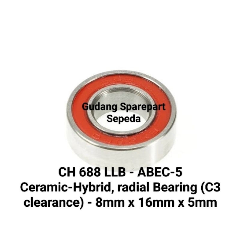 Hub Freehub Ceramic Bearing Enduro CH 688 LLB - ABEC-5, Ceramic-Hybrid, radial bearing (C3 clearance