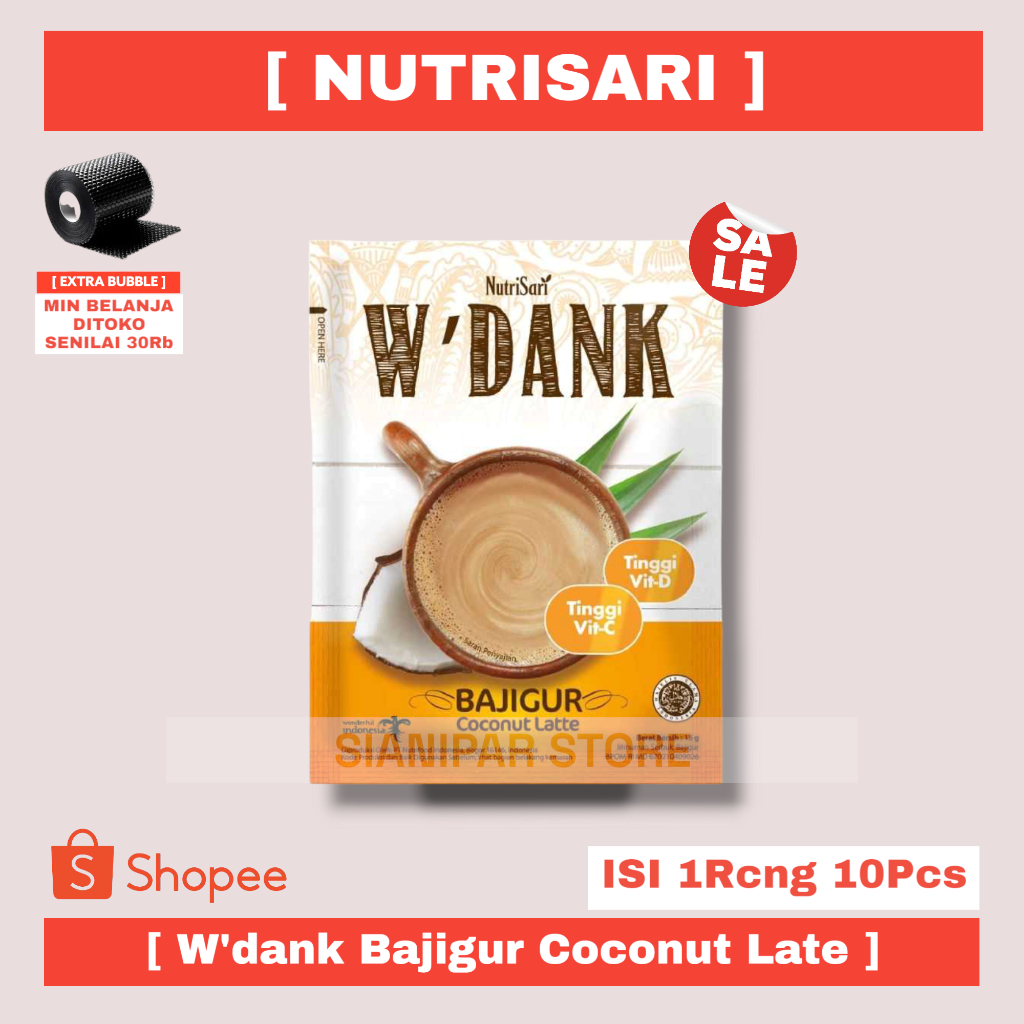 

NUTRISARI MINUMAN W'DANK BAJIGUR COCONUT LATTE RCG 10x15g