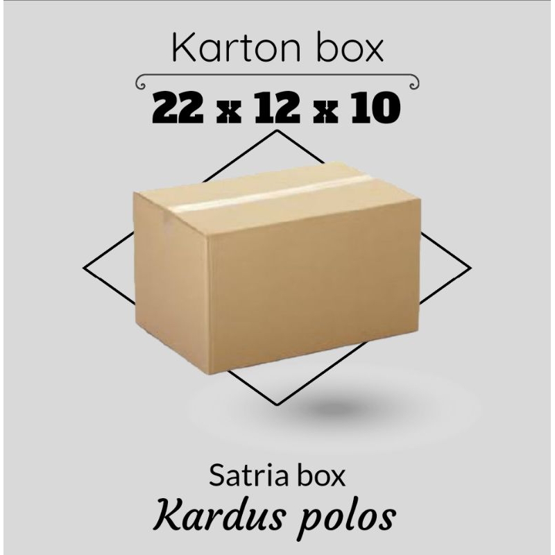 

Kardus Polos Karton Box 22 x 12 x 10