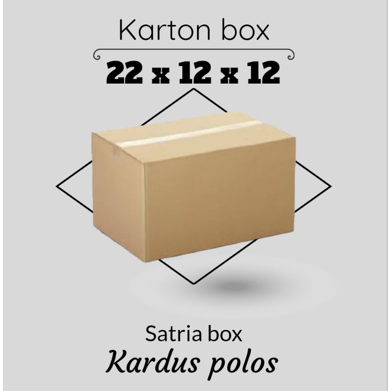 

Kardus Polos Karton Box 22 x 12 x 12