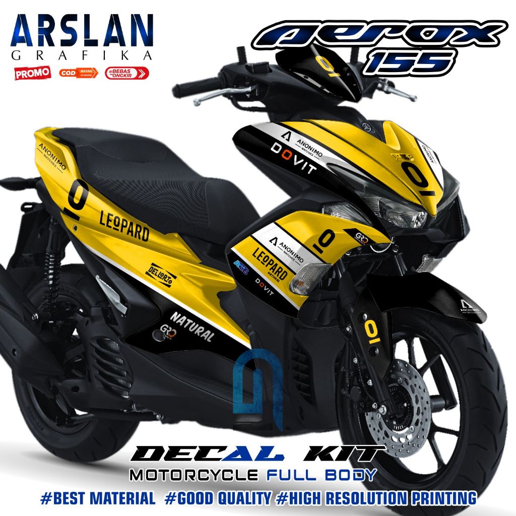 Decal Aerox 155 Old Full Body Gagah Stiker Motor Aerox 155 Old Kece Set Stiker Variasi Simpel Leopar