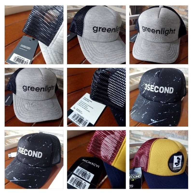 SALE 3Second Hat Original / Topi 3Second / Promo Topi Pria / Greenlight Hat Original / Topi Grennlig