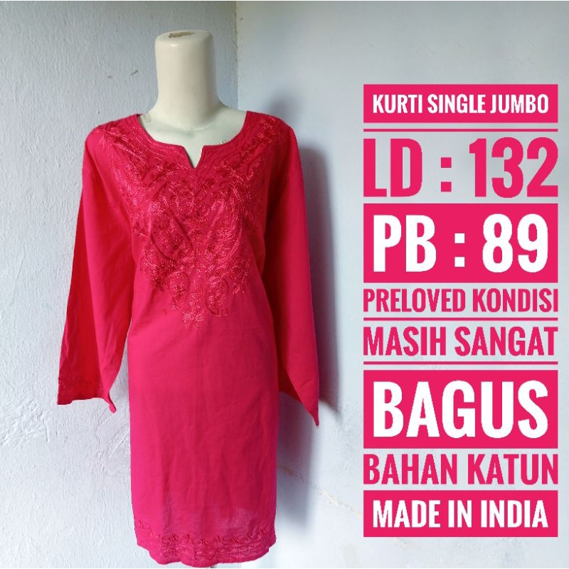 Kurti Single Baju India Jumbo
