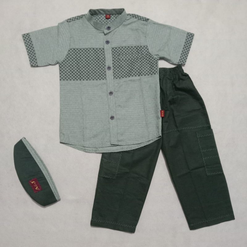 BAJU KOKO ANAK KHALIFAH A&J LENGAN PENDEK
