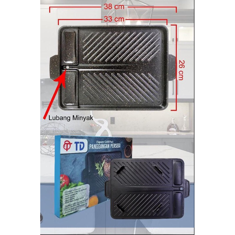 Panggangan Persegi Grill Pan/ Square Grill Pan