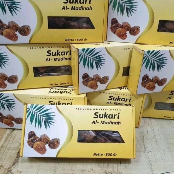 

Kurma Sukari Premium KEMASAN DUS - Sukari Madinah Fresh High Quality 500 GRAM