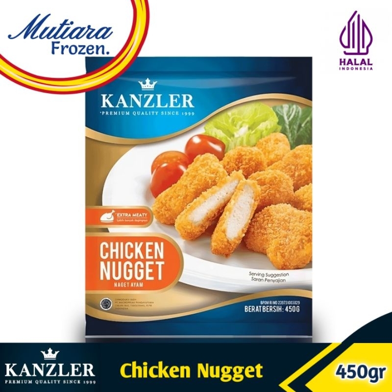

KANZLER CHICKEN NUGGET ORIGINAL 450 GRAM NAGET AYAM KOMBINASI FROZEN FOOD
