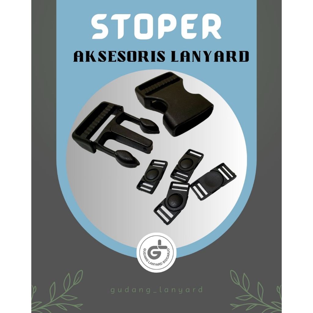 

stoper tali id card lanyard cantelan ukuran 1,5cm dan 2cm stopper aksesoris tali lanyard