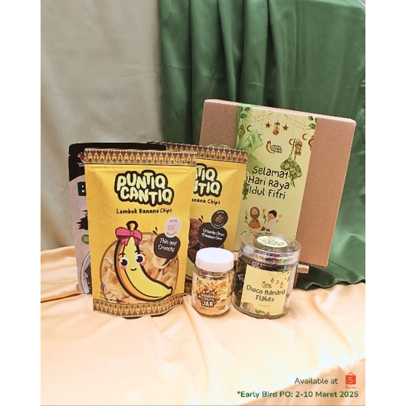 

[PROMO] EID HAMPERS LEBARAN 2025 PUNTIQ CANTIQ keripik pisang keripik brownies hampers lebaran murah ramadhan