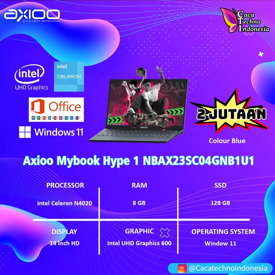 Axioo Mybook Hype 1 NBAX23SC04GNB1U1